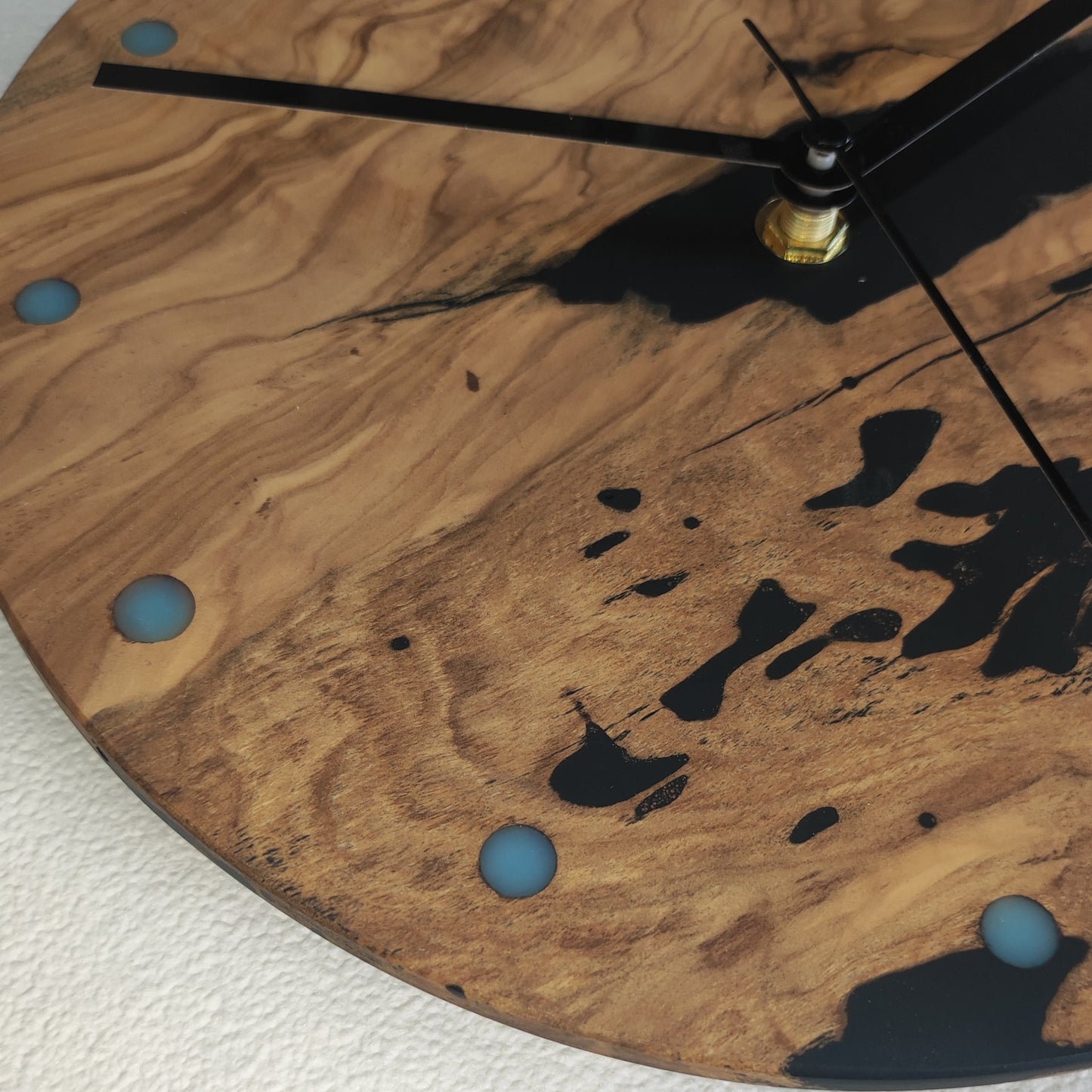 Epoxidharz Uhr Schwarz