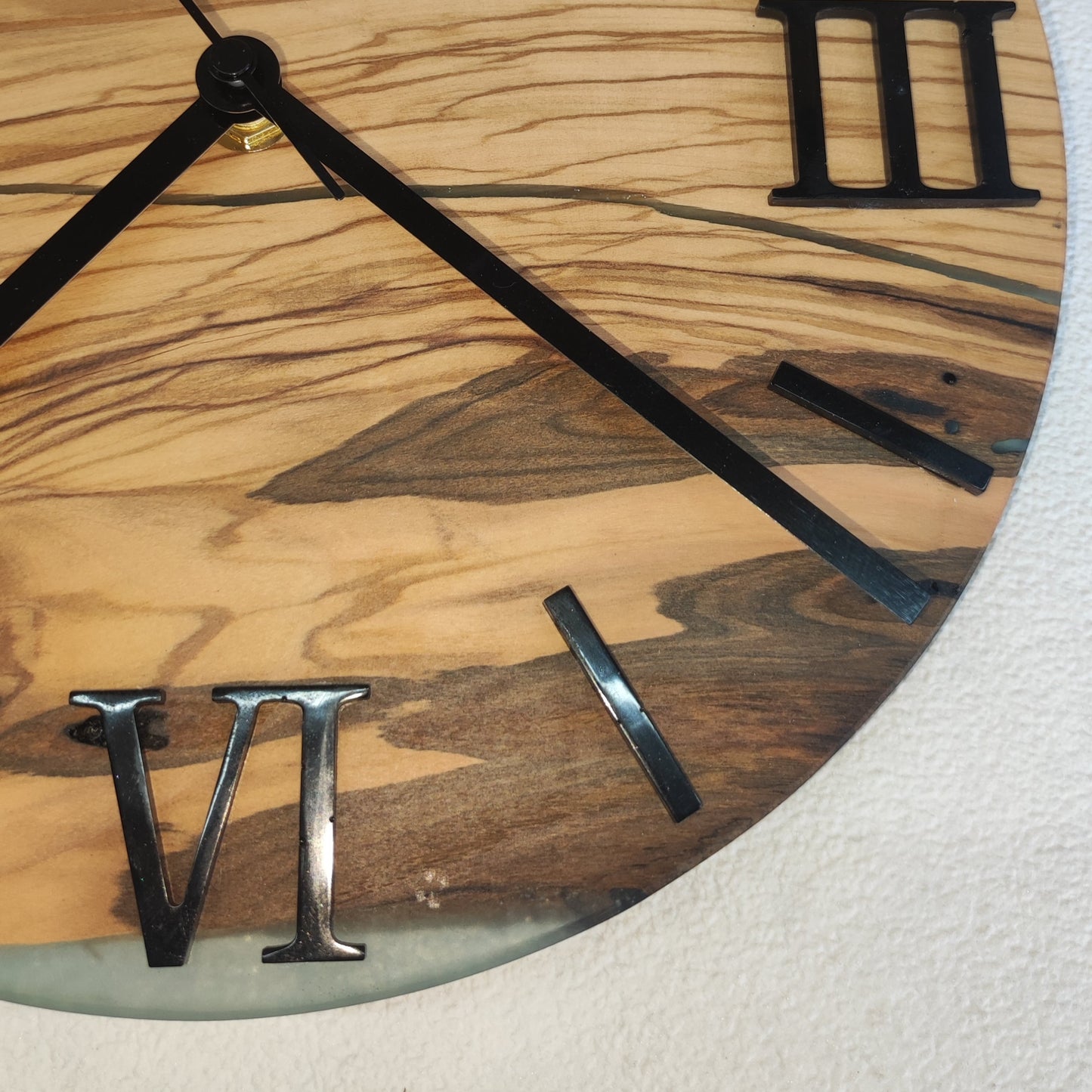 Epoxidharz Uhr Hellblau