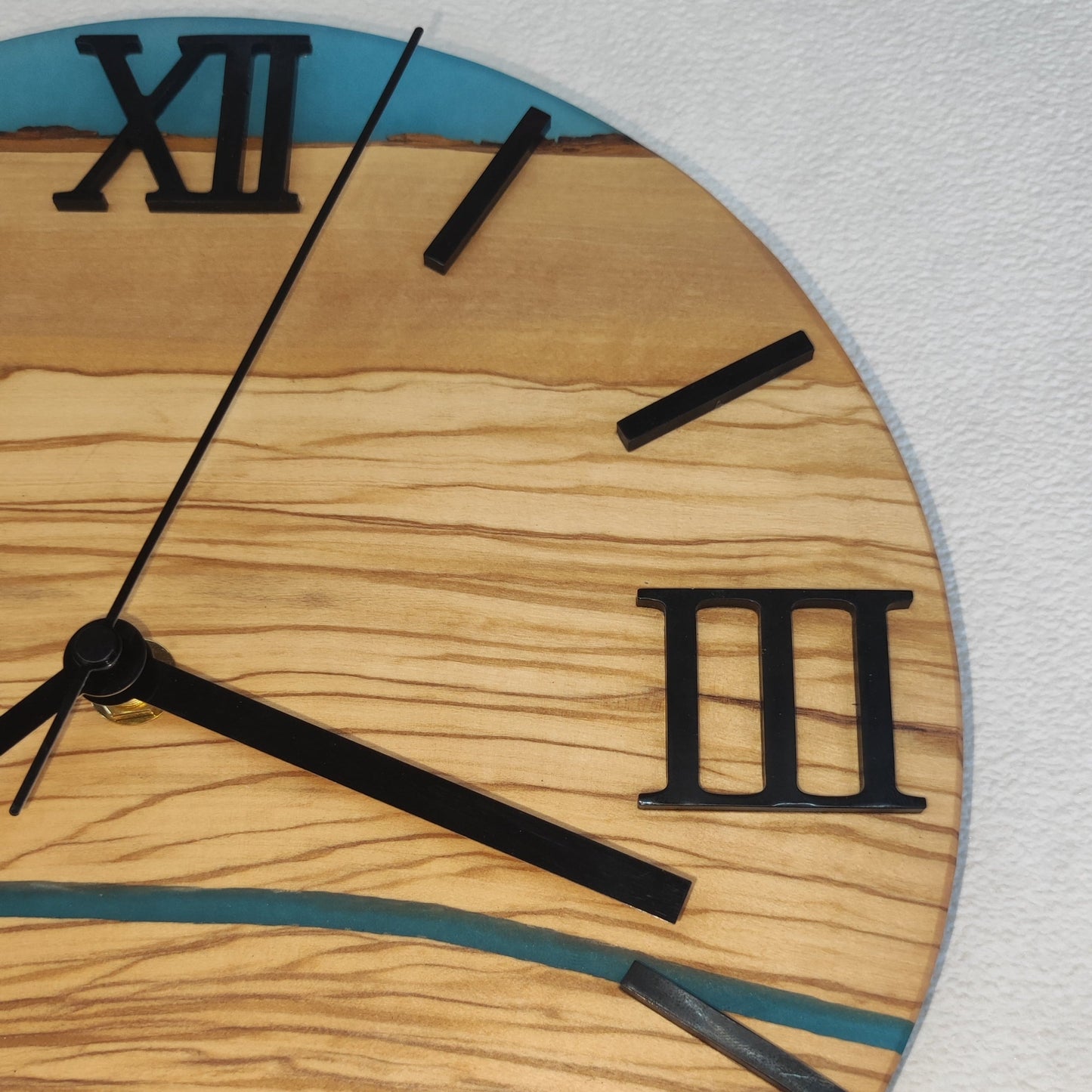 Epoxidharz Uhr Blau