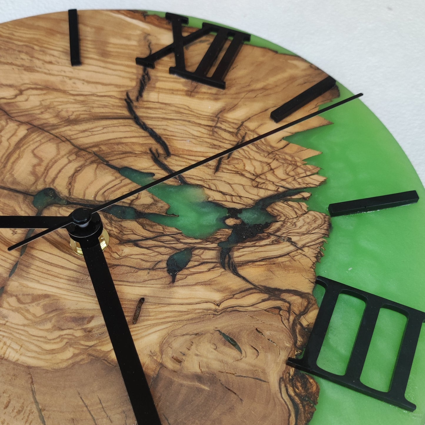 Epoxidharz Uhr Grün