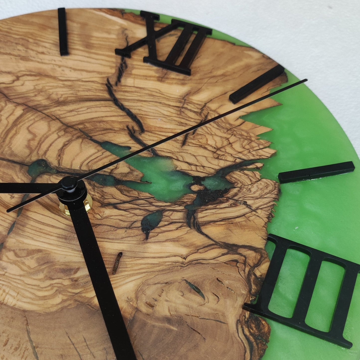 Epoxidharz Uhr Grün