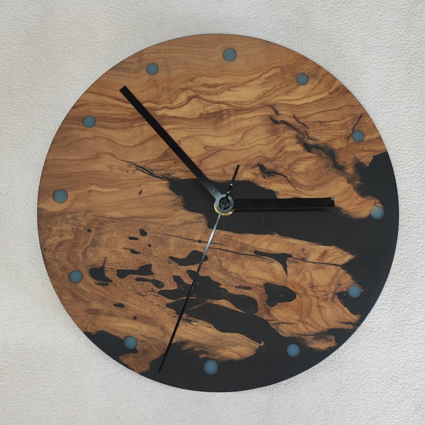 Epoxidharz Uhr Schwarz