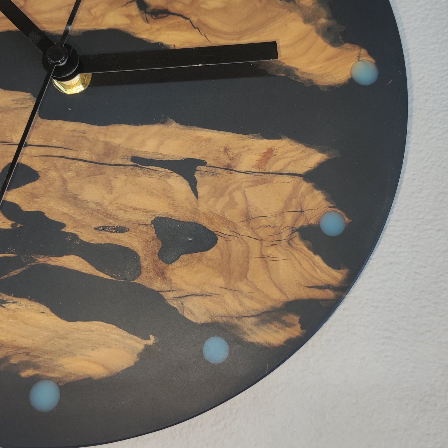 Epoxidharz Uhr Schwarz