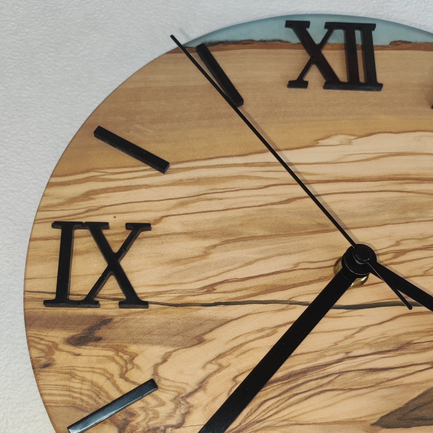 Epoxidharz Uhr Hellblau