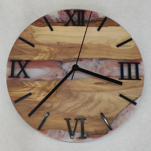 Epoxidharz Uhr Marmor