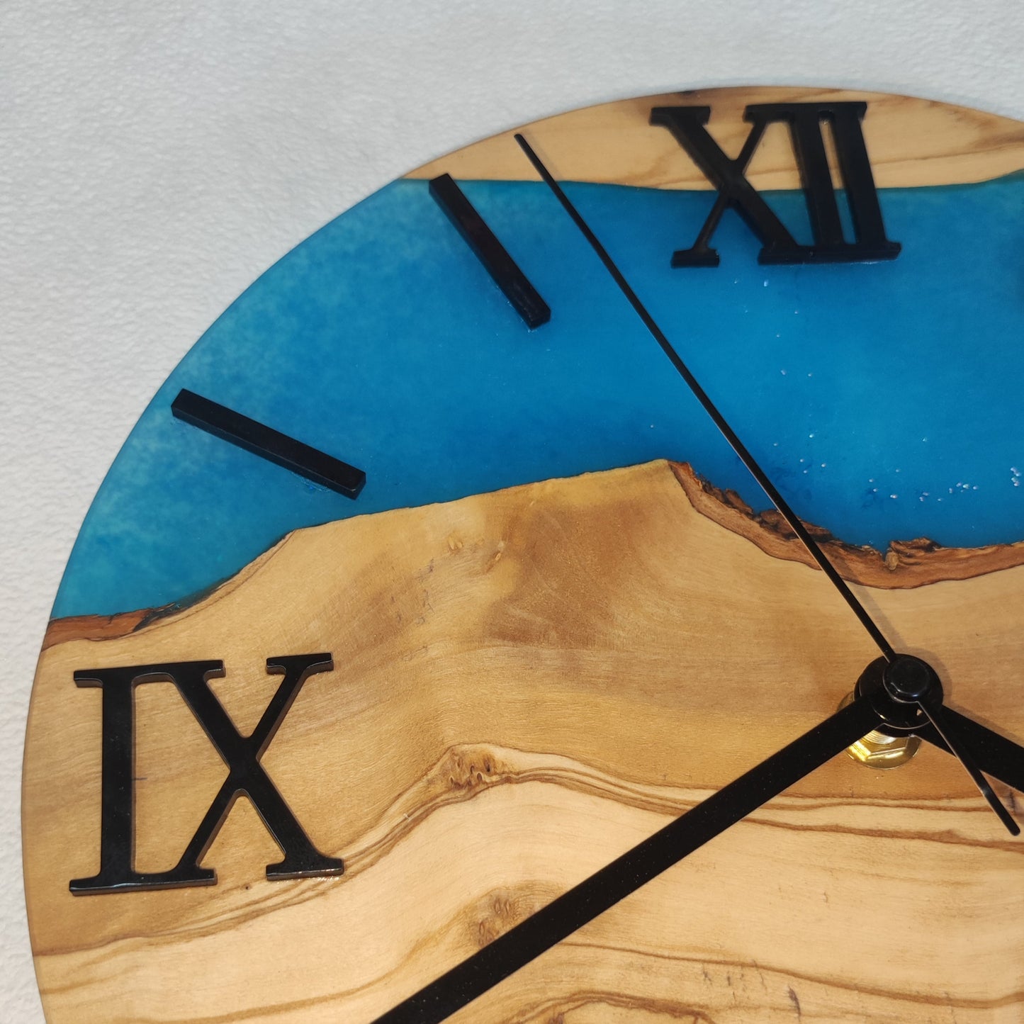 Epoxidharz Uhr Blau