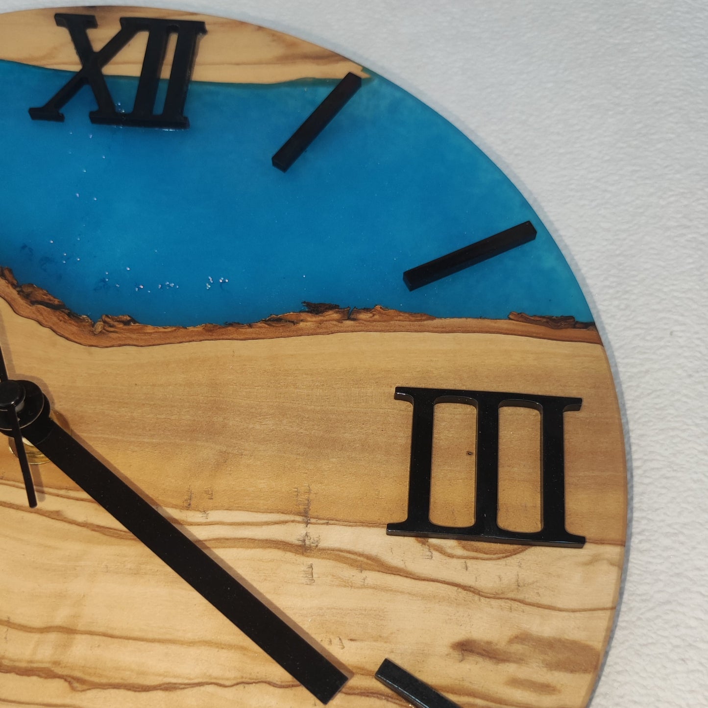Epoxidharz Uhr Blau