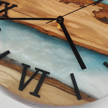 Epoxidharz Uhr Ice-Blau