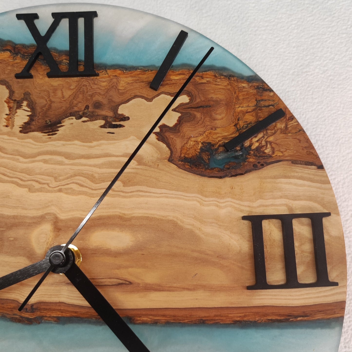 Epoxidharz Uhr Ice-Blau