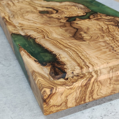 Epoxidharz Schneidebrett Olivgrün