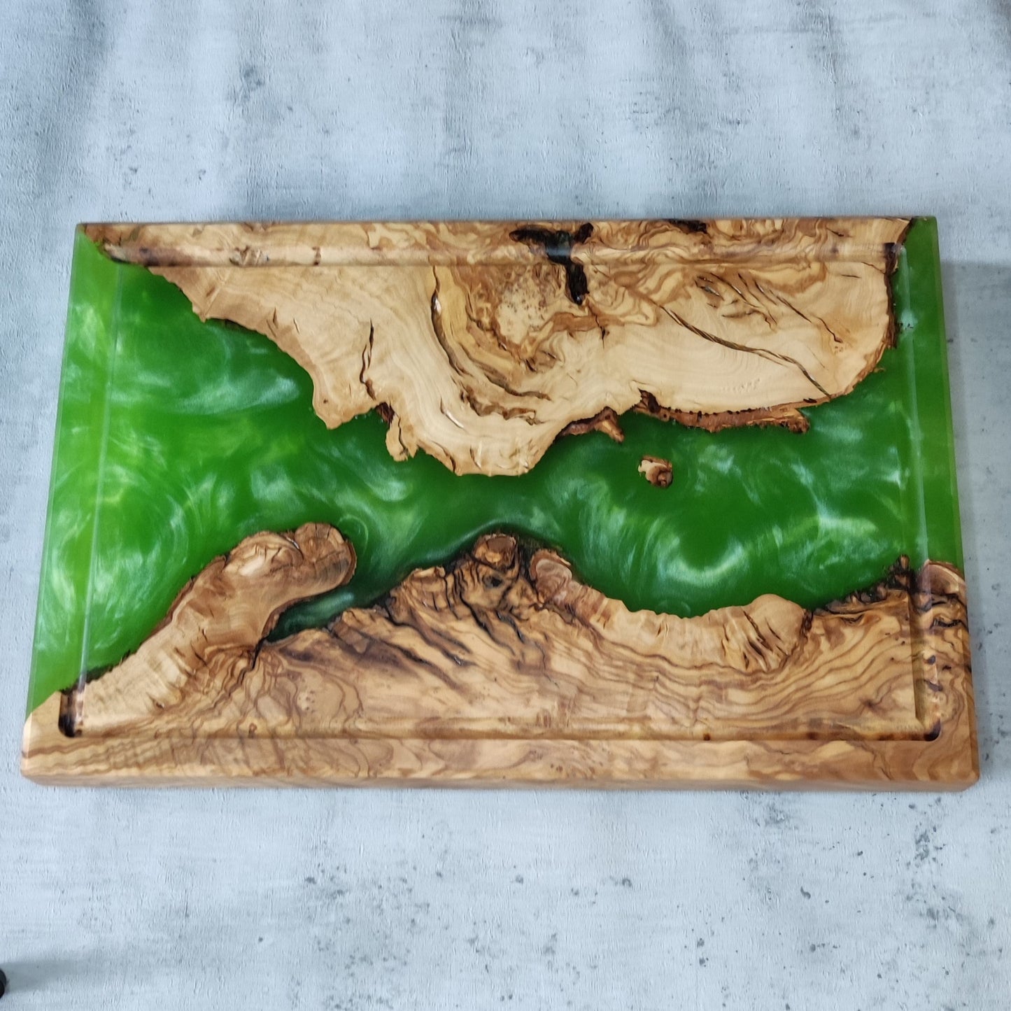 Epoxidharz Schneidebretter Metallic-Grün