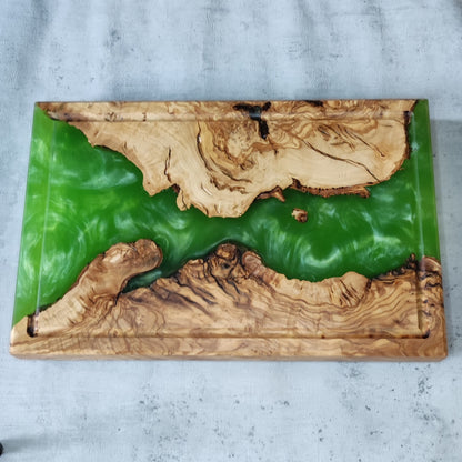 Epoxidharz Schneidebretter Metallic-Grün