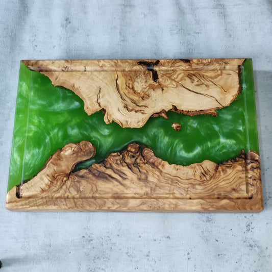 Epoxidharz Schneidebretter Metallic-Grün