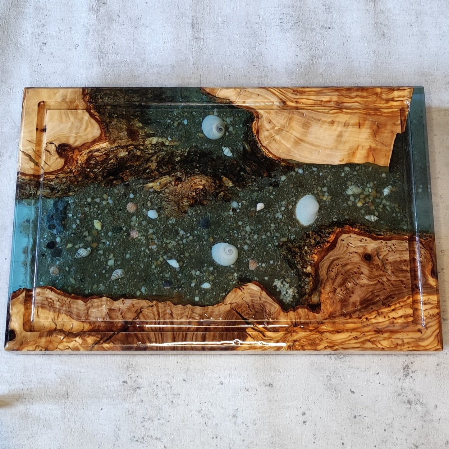 Epoxidharz Schneidebrett Ozean