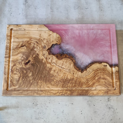 Epoxidharz Schneidebrett Rosa